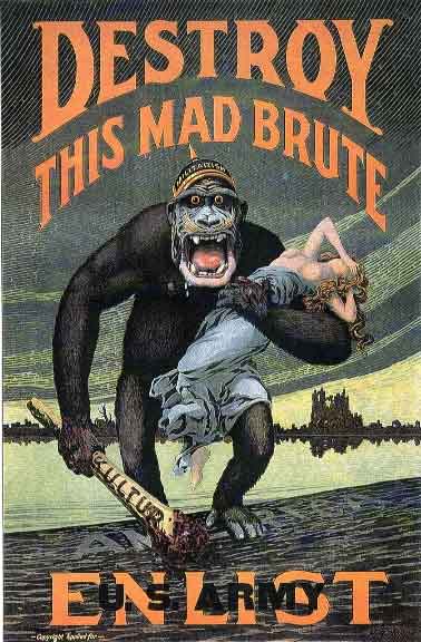 propaganda posters ww1. Anti-German WWI propaganda